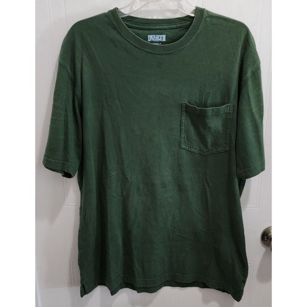 Duluth Trading Co Longtail T Green Short Sleeve CrewNeck T-Shirt Size Medium